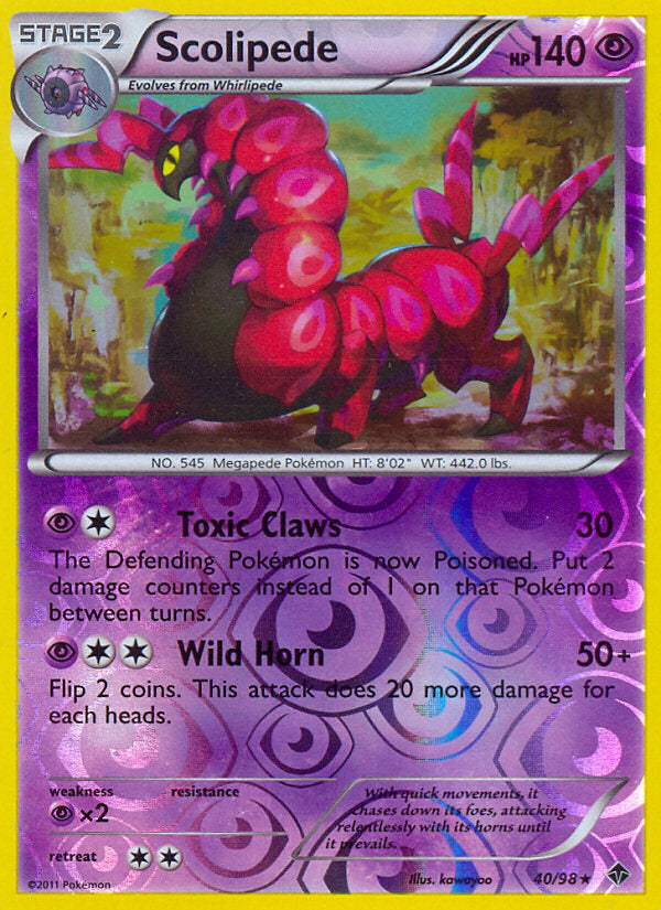 Emerging Powers Scolipede #40/98 reverse holo